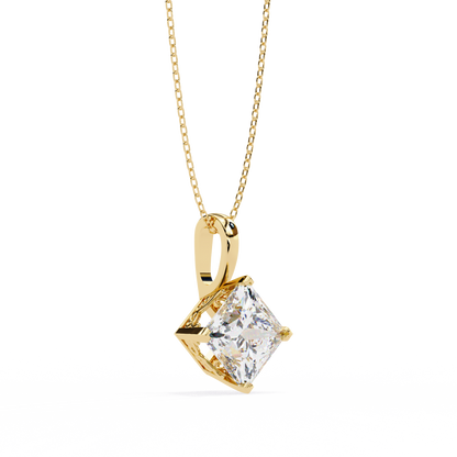 Imperessa Diore Princess Cut Solitaire Pendant
