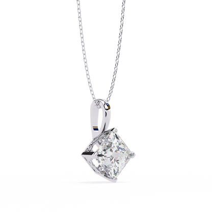 Imperessa Diore Princess Cut Solitaire Pendant