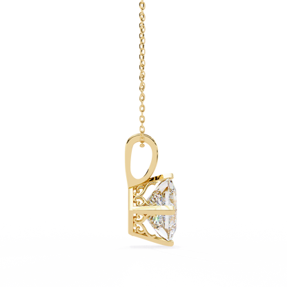 Imperessa Diore Princess Cut Solitaire Pendant