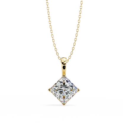 Imperessa Diore Princess Cut Solitaire Pendant