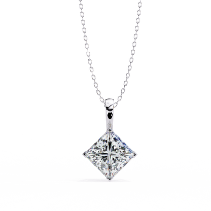 Imperessa Diore Princess Cut Solitaire Pendant