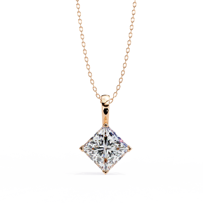Imperessa Diore Princess Cut Solitaire Pendant