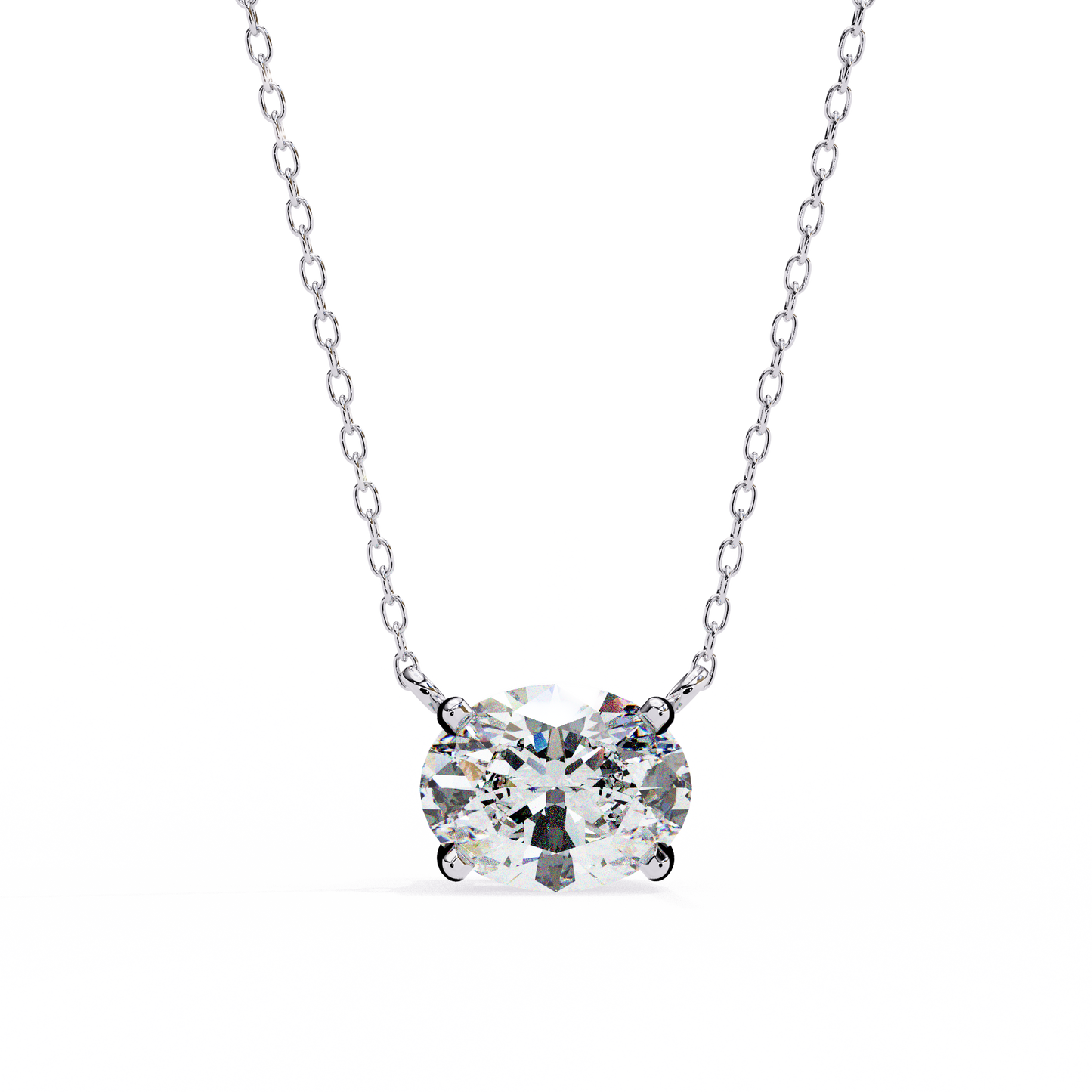 Belgravia Oval Solitaire Pendant