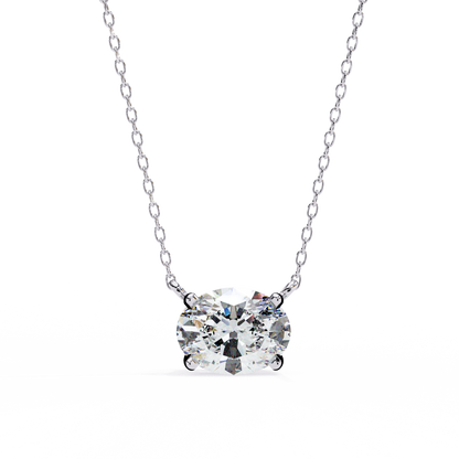 Belgravia Oval Solitaire Pendant