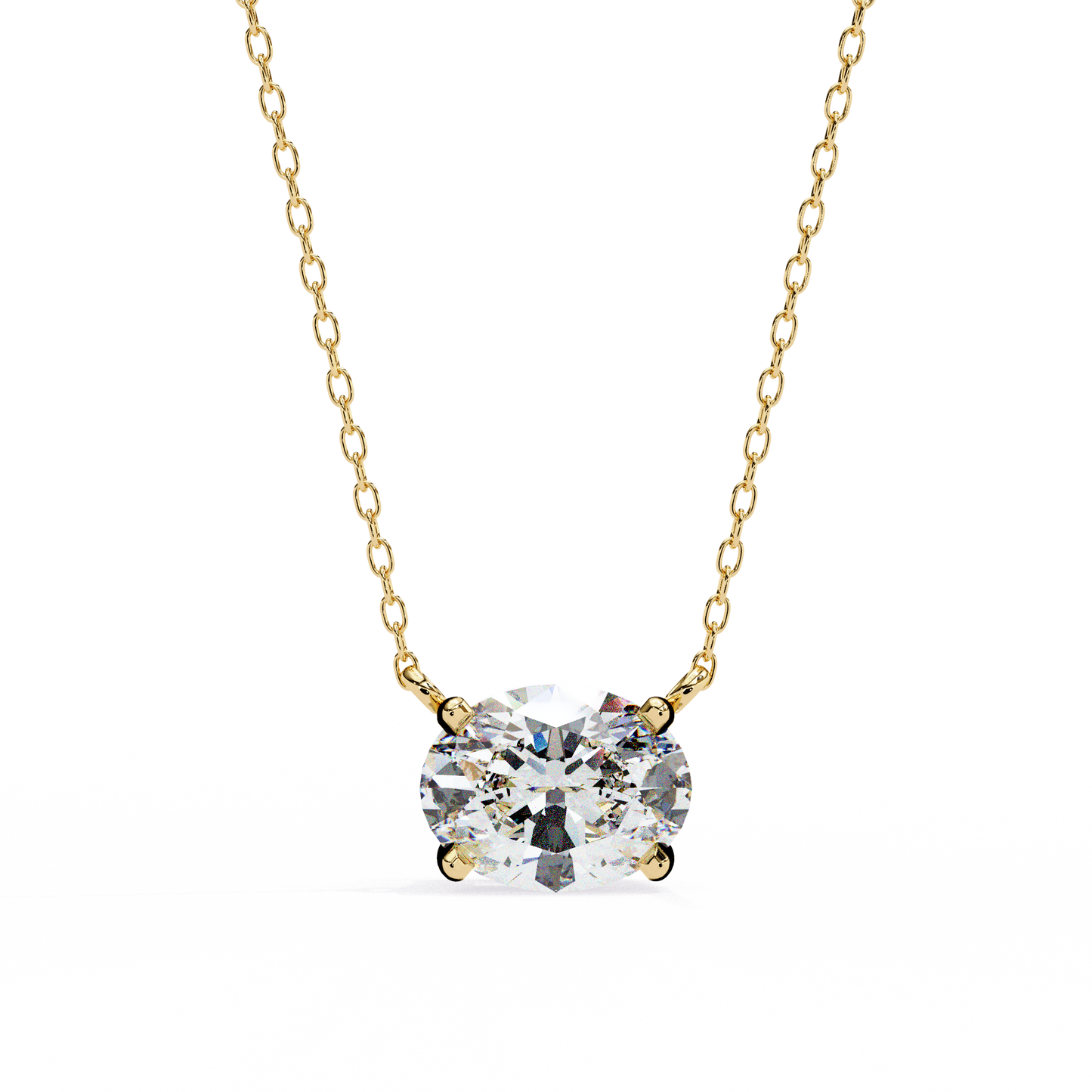 Belgravia Oval Solitaire Pendant