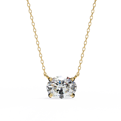 Belgravia Oval Solitaire Pendant
