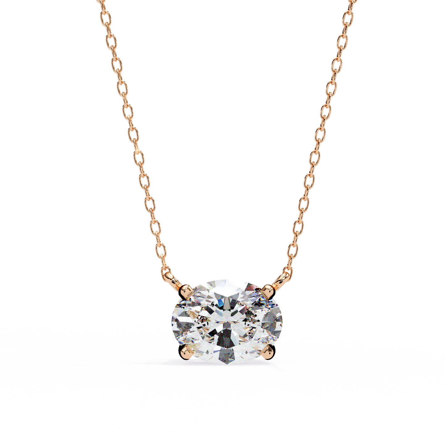 Belgravia Oval Solitaire Pendant
