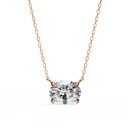 Belgravia Oval Solitaire Pendant