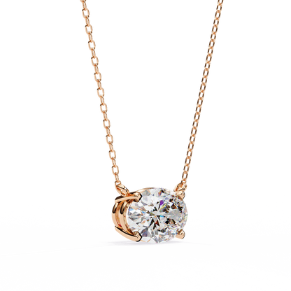 Belgravia Oval Solitaire Pendant