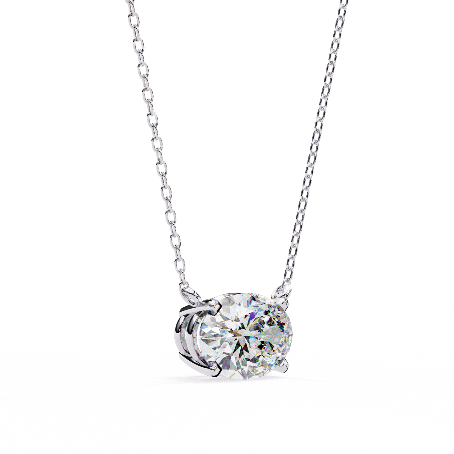 Belgravia Oval Solitaire Pendant
