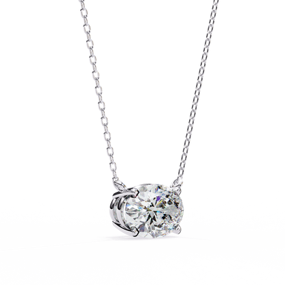 Belgravia Oval Solitaire Pendant