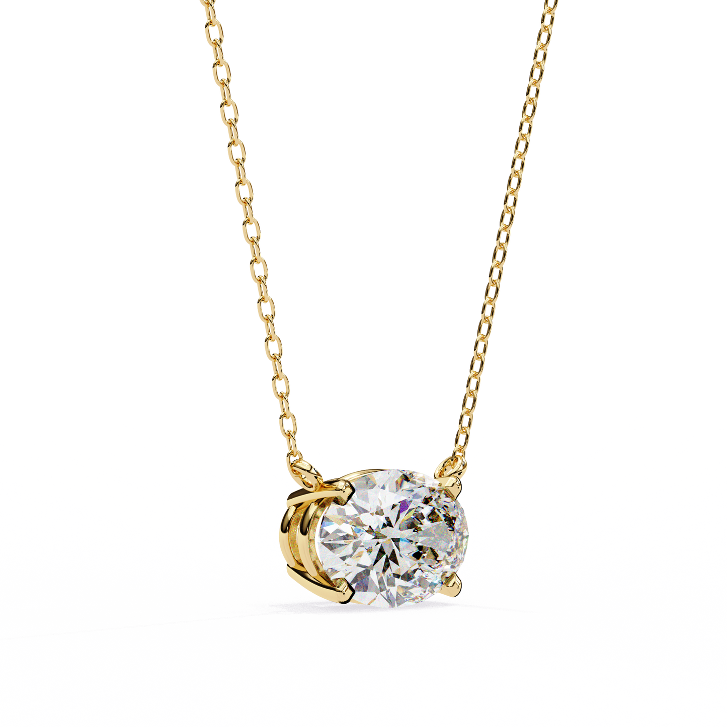 Belgravia Oval Solitaire Pendant