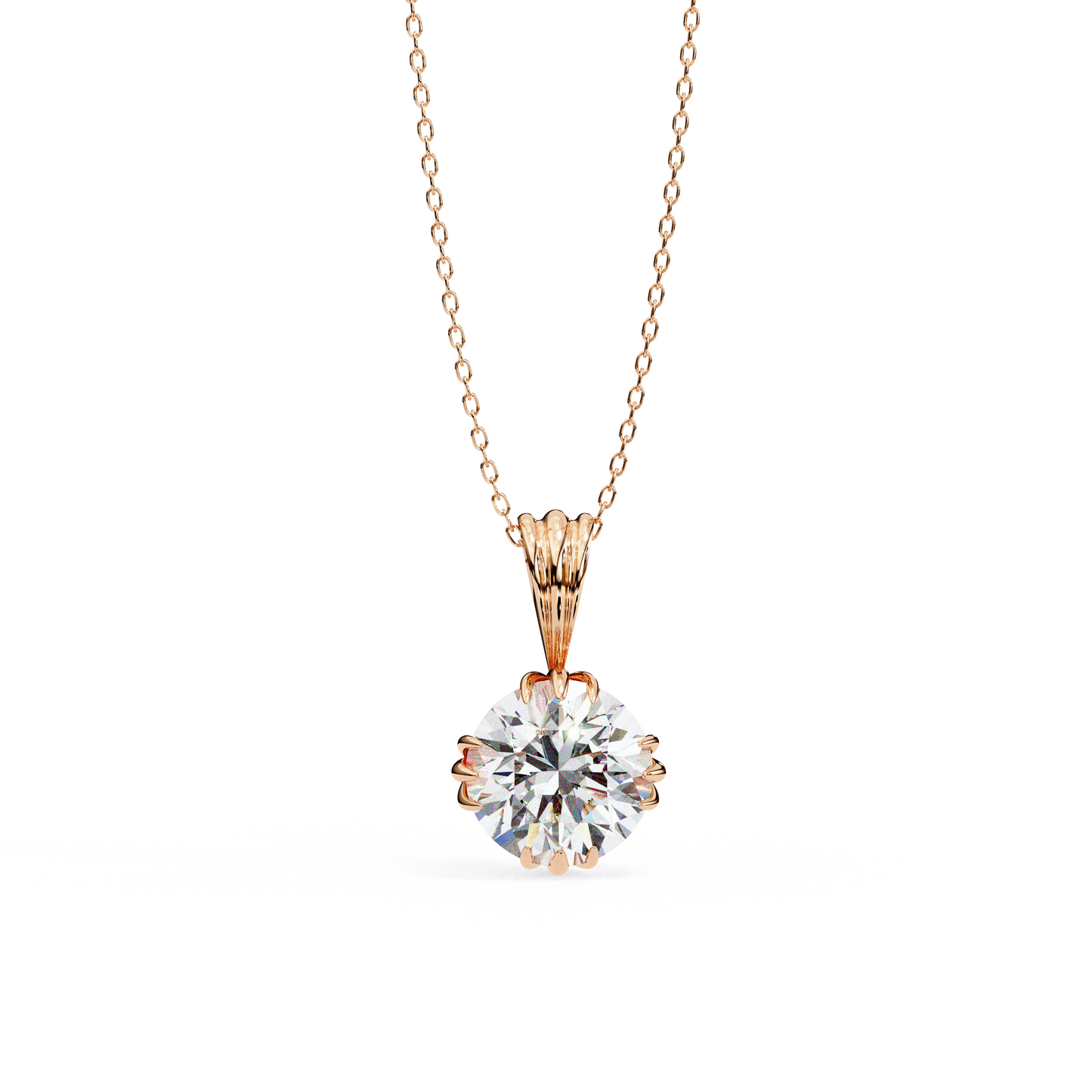 Aurelia Monarque Round Solitaire Pendant