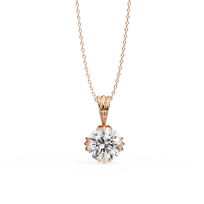 Aurelia Monarque Round Solitaire Pendant