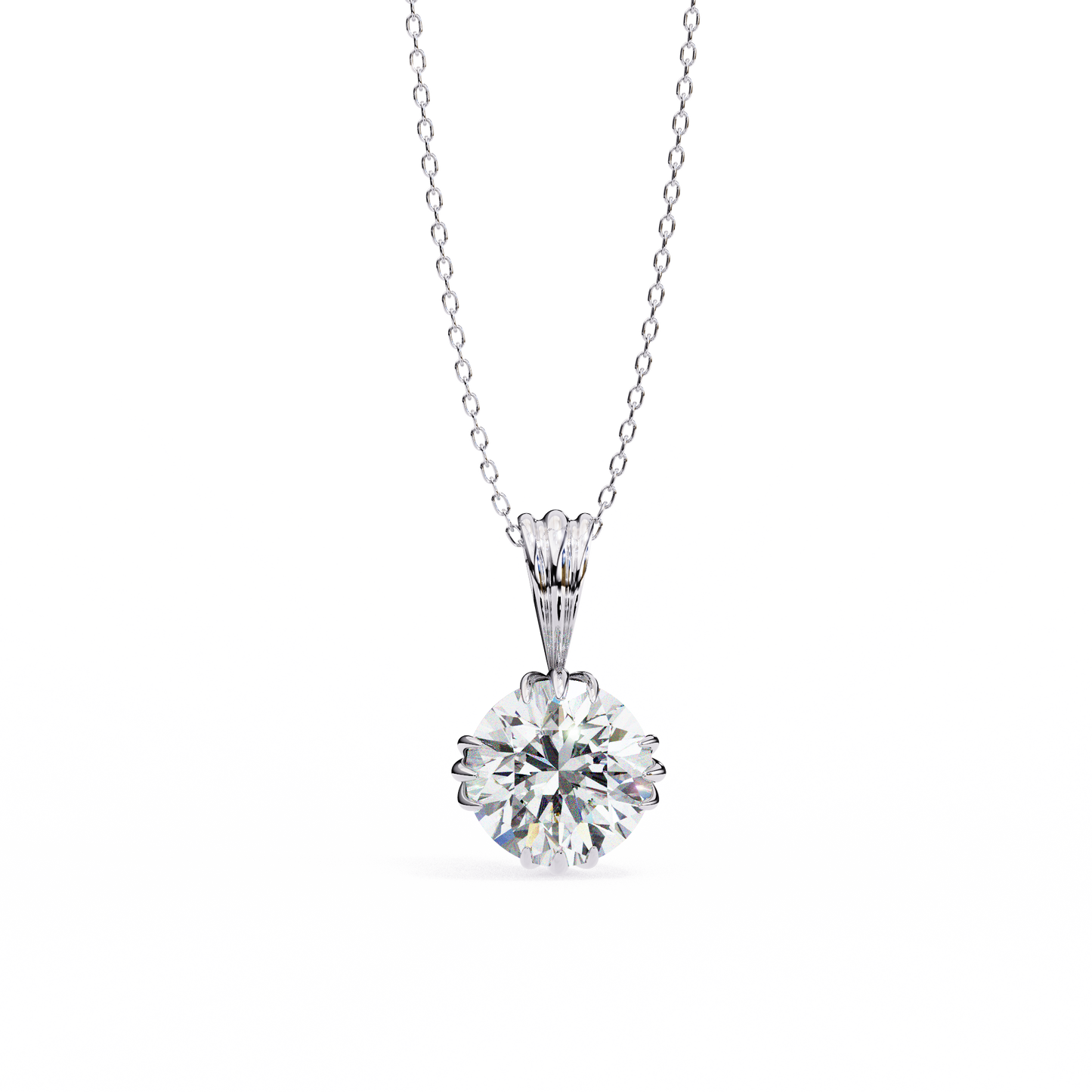 Aurelia Monarque Round Solitaire Pendant