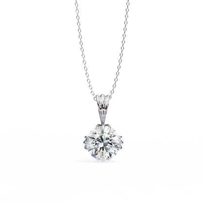 Aurelia Monarque Round Solitaire Pendant