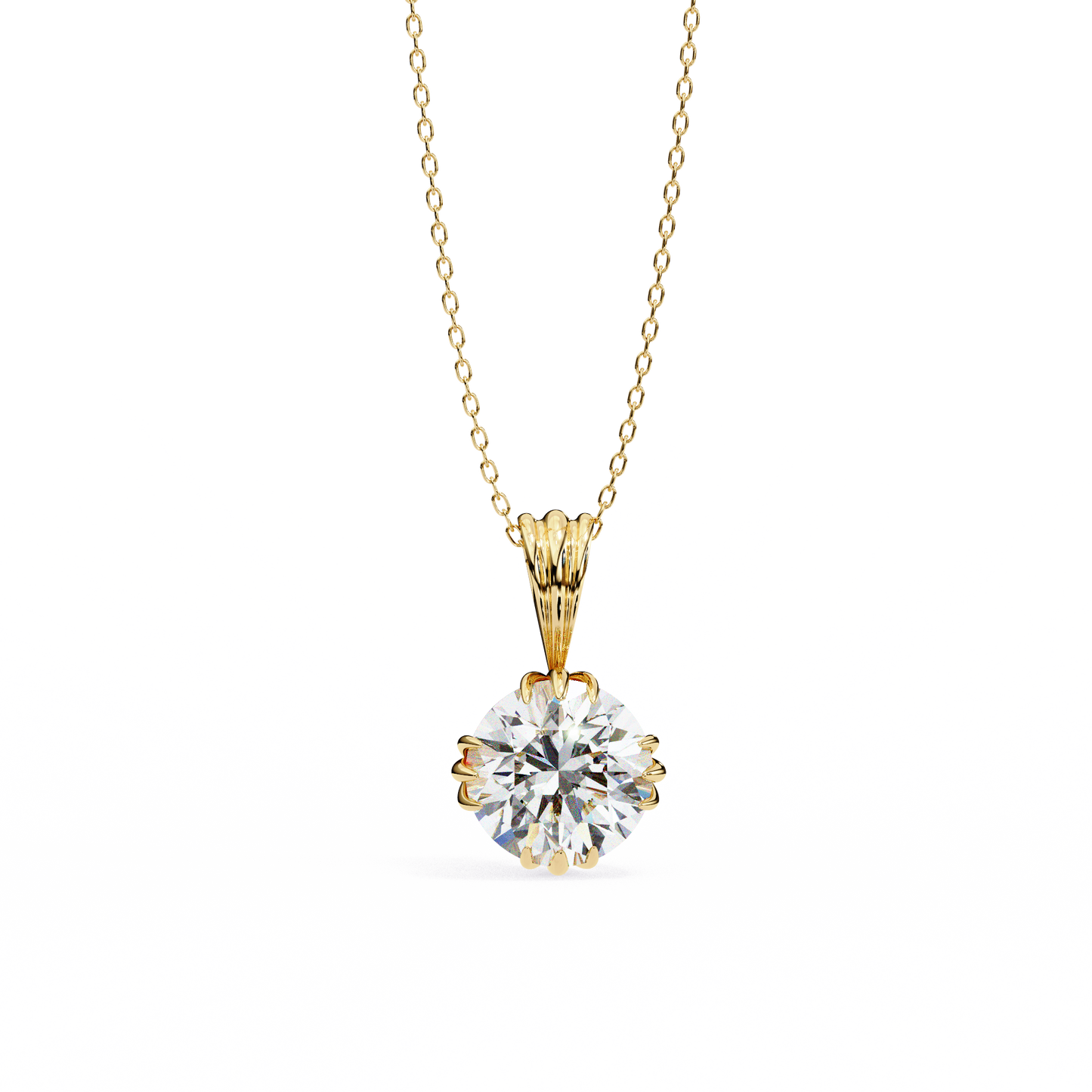Aurelia Monarque Round Solitaire Pendant