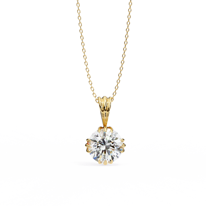 Aurelia Monarque Round Solitaire Pendant