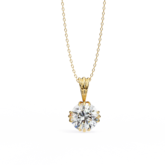 Aurelia Monarque Round Solitaire Pendant