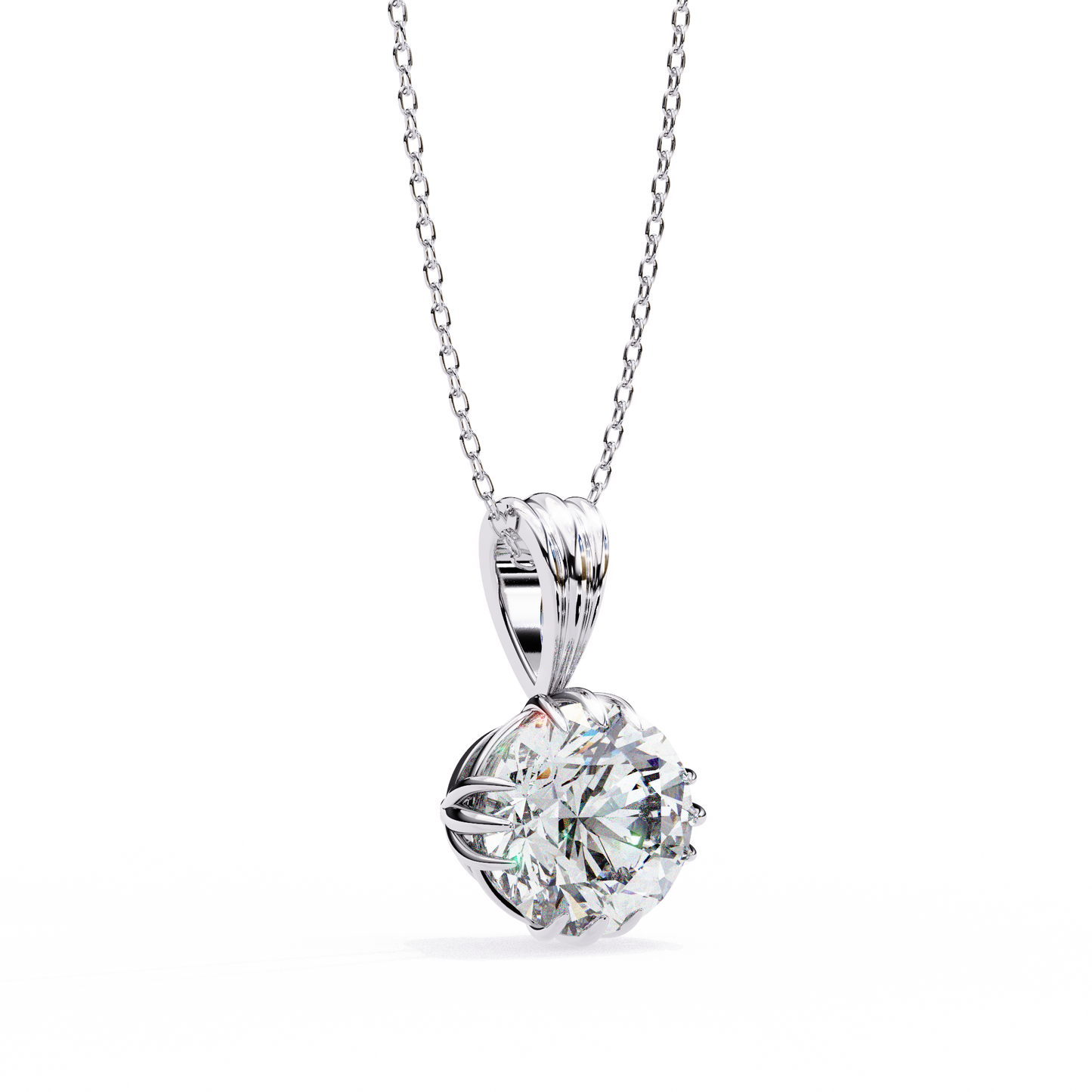 Aurelia Monarque Round Solitaire Pendant