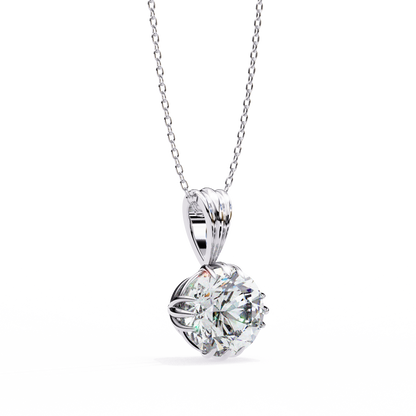 Aurelia Monarque Round Solitaire Pendant