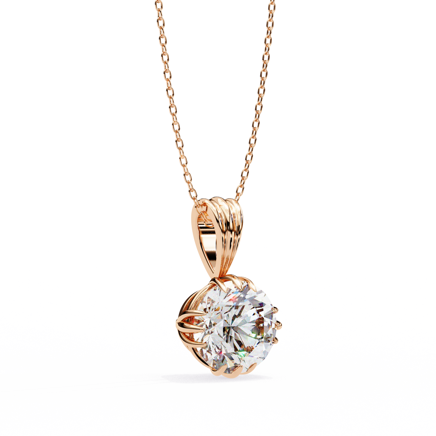 Aurelia Monarque Round Solitaire Pendant