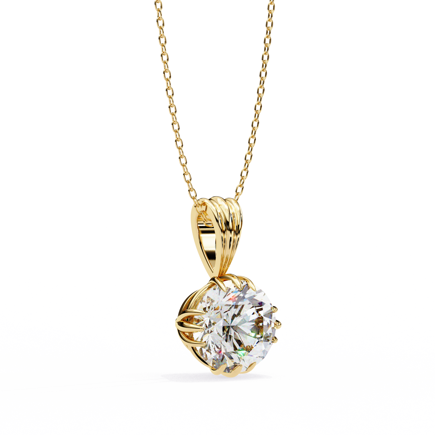 Aurelia Monarque Round Solitaire Pendant