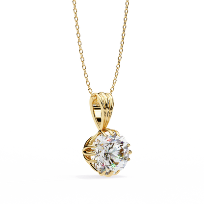Aurelia Monarque Round Solitaire Pendant
