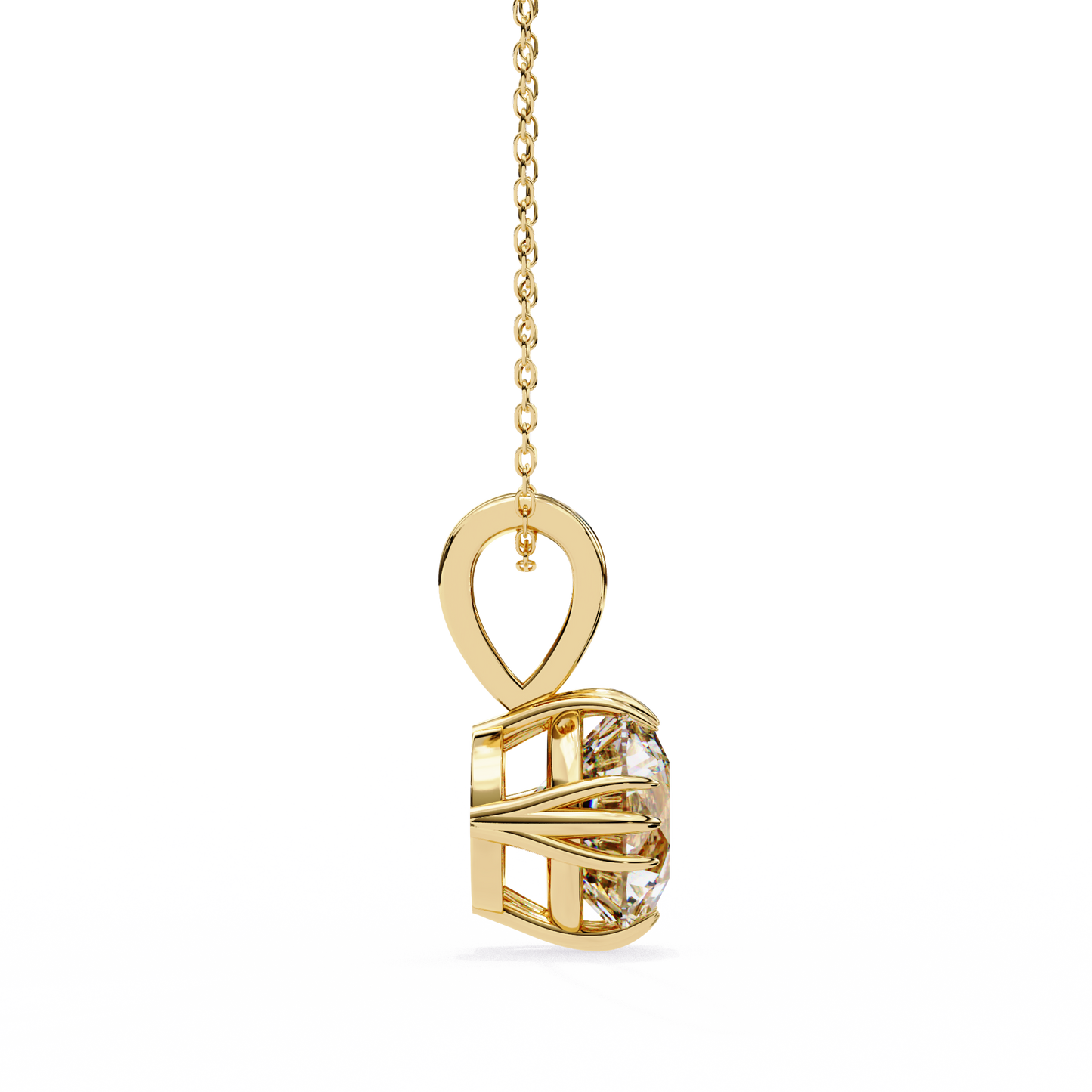 Aurelia Monarque Round Solitaire Pendant
