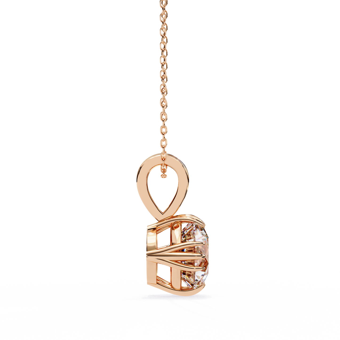 Aurelia Monarque Round Solitaire Pendant