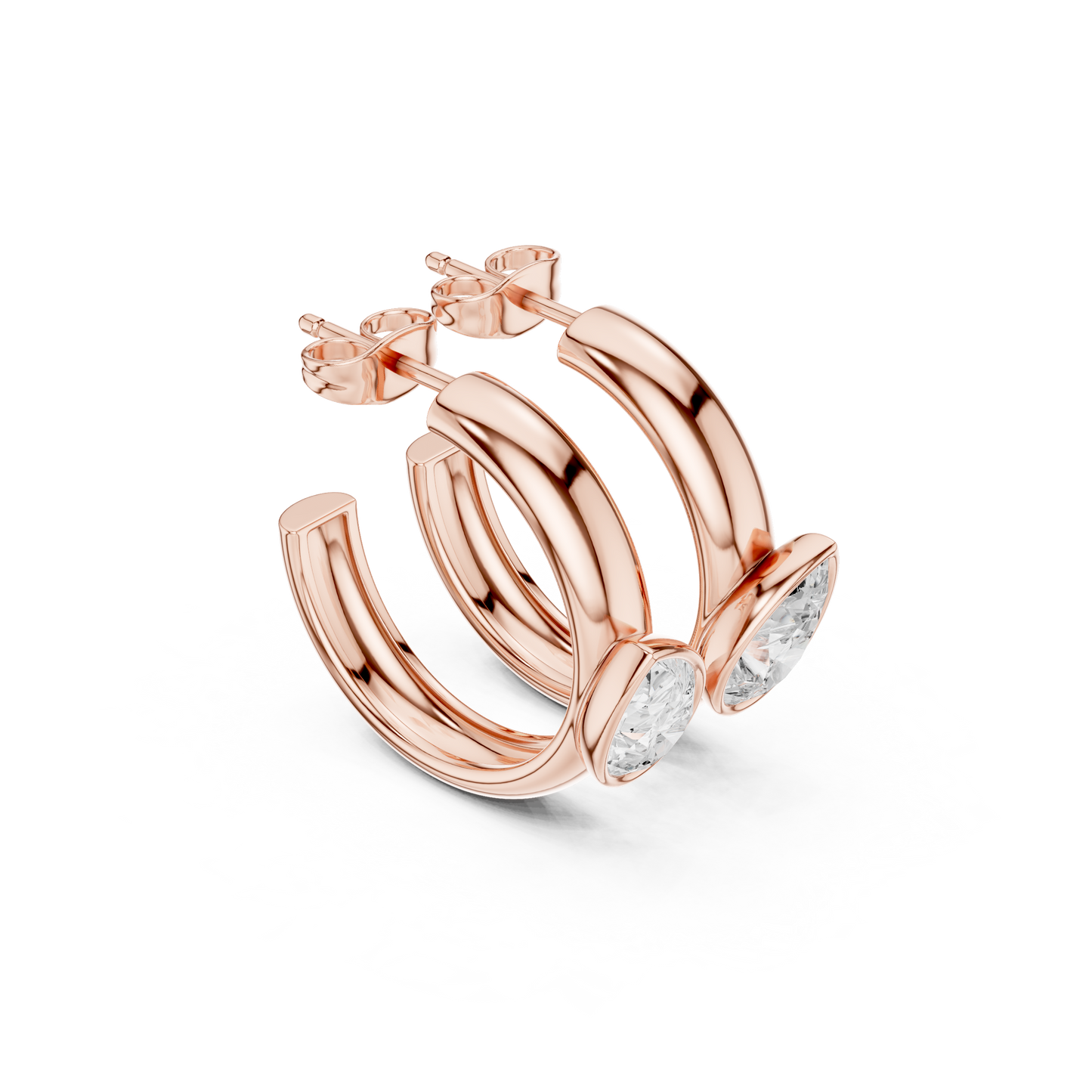 Golden Amore Diamond Earrings