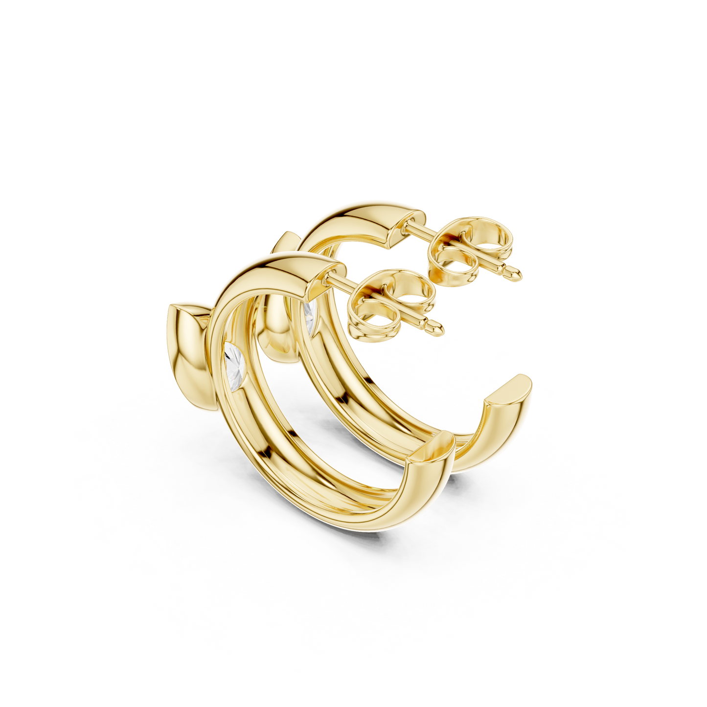 Golden Amore Diamond Earrings