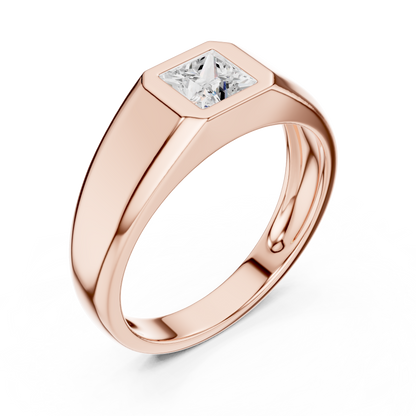 Rune Solitaire Diamond Ring for Men