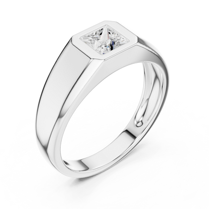 Rune Solitaire Diamond Ring for Men