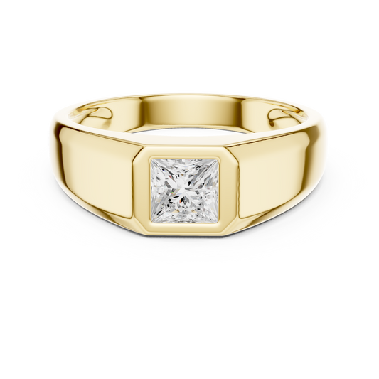 Rune Solitaire Diamond Ring for Men