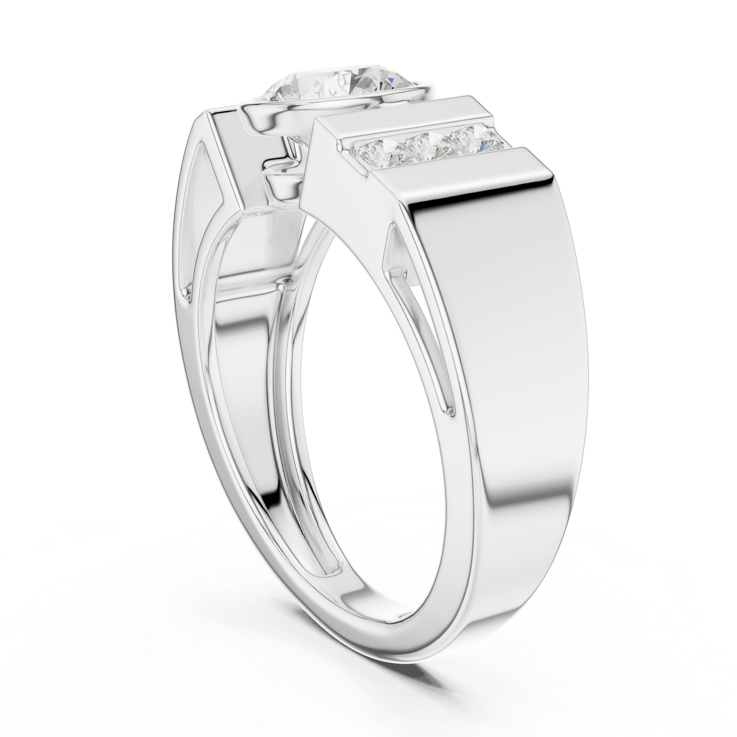 Roux Solitaire Diamond Ring for Men