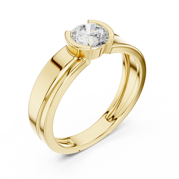 Zephyr Solitaire Diamond Ring for Men