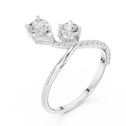Phoenix Knot Diamond Ring