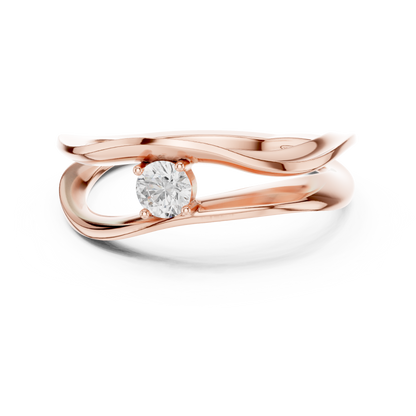 Silken Halo Diamond Ring