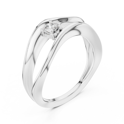 Silken Halo Diamond Ring