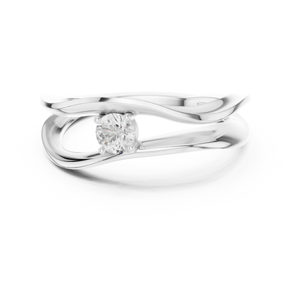 Silken Halo Diamond Ring