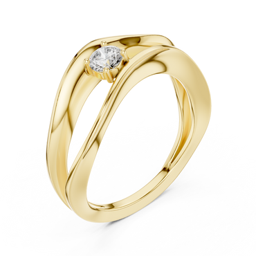 Silken Halo Diamond Ring