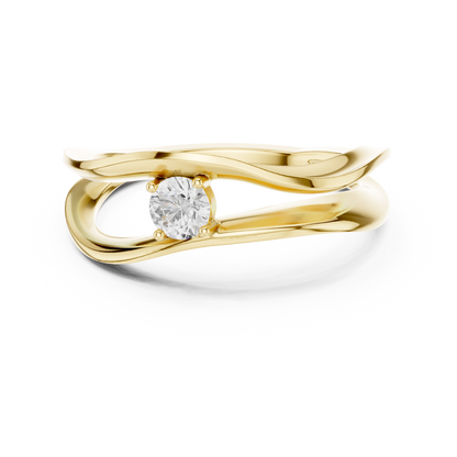 Silken Halo Diamond Ring