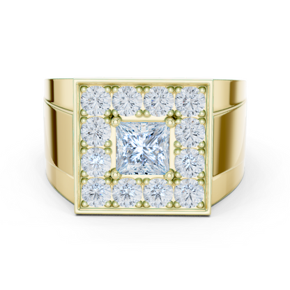 Crown Signet Men Solitaire Ring