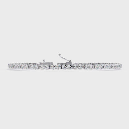 The Infinity Line Round Diamond Tennis Bracelet