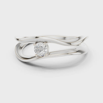 Silken Halo Diamond Ring