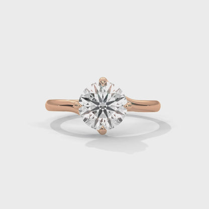 Classic Round Solitaire Diamond Ring  – Pure Elegance