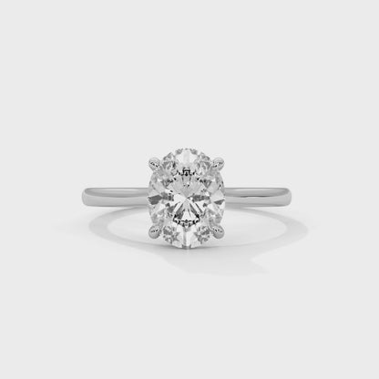 Sacred Shimmer Oval Solitaire Ring