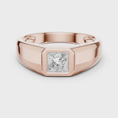 Rune Solitaire Diamond Ring for Men