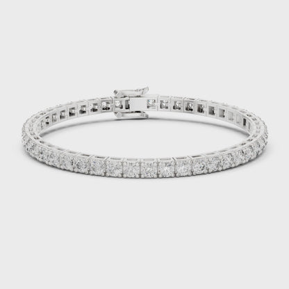 The Infinity Line Round Diamonds Tennis Bracelet 0.11 Carat Each